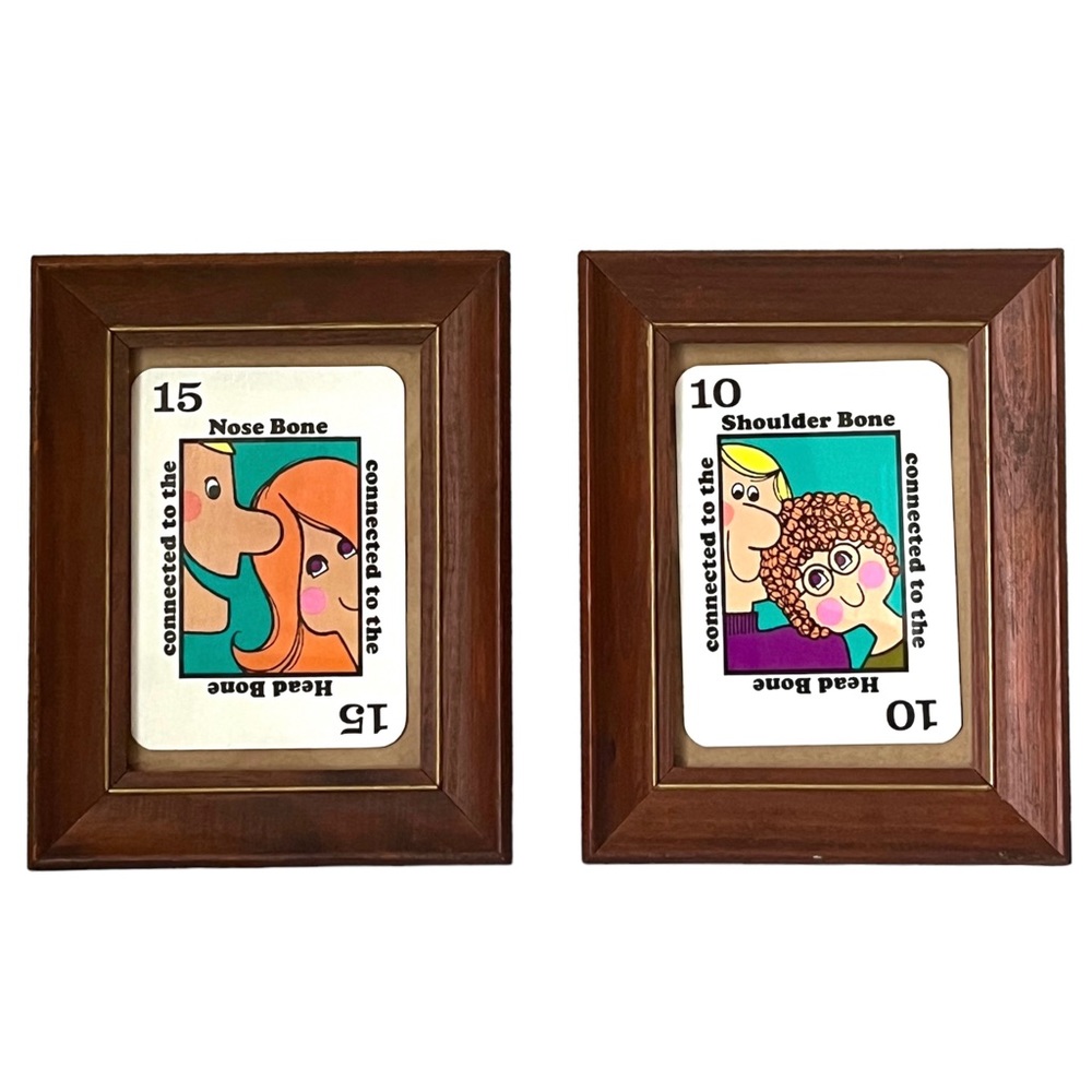 60s Wall Decor Whimsical Vintage Art Mid Century Framed Art Humor Kitsch Fun Kid